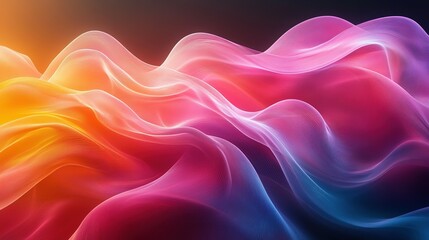 Fototapeta premium Abstract Colorful Waves Digital Art Design