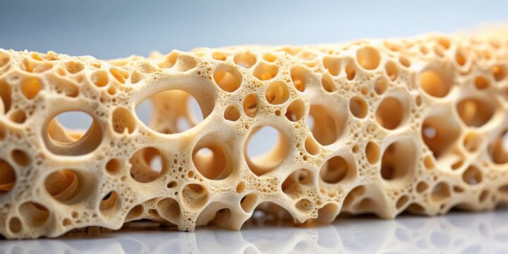 Close-up of osteoporosis in a porous bone, osteoporosis, porous, close-up, bone, disease, medical, anatomy, fracture