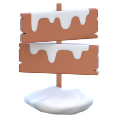 3d icon Sign Board, 3d illustration, 3d element, 3d rendering.