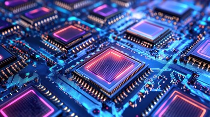 Circuit Board with Microchips