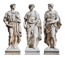 PNG Marble sculptures of three philosophers