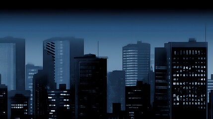 Obraz premium Cityscape at Dusk Modern Buildings Skyline