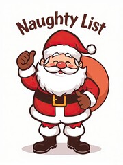 Santa Christmas Funny JPG for Web, Crafts, T-Shirts, Cards