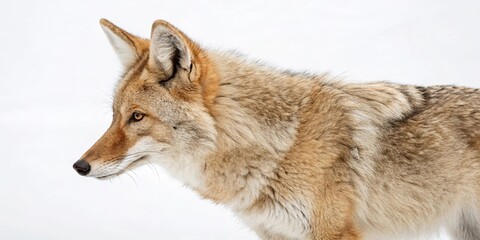 Fototapeta premium Close-up coyote fur watercolor close-up photography, animal, coyote fur, coyote texture