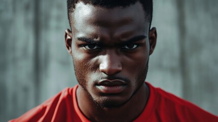 Intense Portrait of a Determined Man