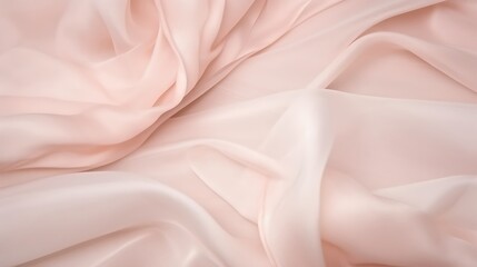 Obraz premium Draped Pink Silk Fabric Soft Gentle Texture