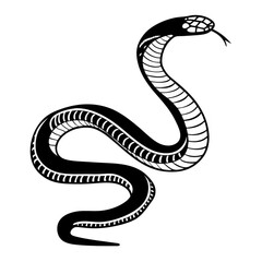 Fototapeta premium black snake vector illustration
