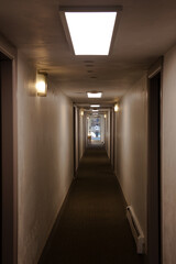 Creepy hallway in an apartment building