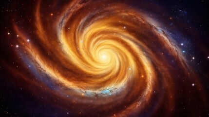 Fototapeta premium Majestic Spiral Galaxy Swirling Cosmic Dust and Stars
