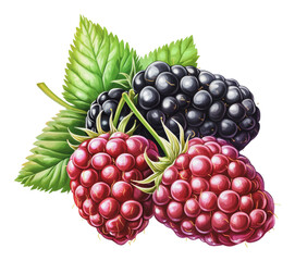 PNG Summer’s fresh raspberries and blackberries