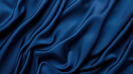 Fototapeta premium Elegant blue satin fabric, smooth and luxurious, perfect for textile, fashion, and interior design projects.
