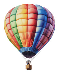 Naklejka premium PNG Bright day, colorful balloon ascent