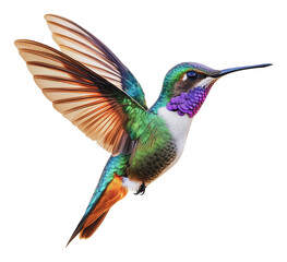 Fototapeta premium PNG Vibrant hummingbird soaring with wings wide