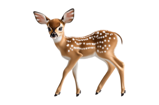 little deer isolated on white