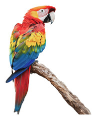 Naklejka premium PNG Colorful parrot perched on a branch in nature
