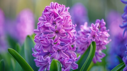 Fototapeta premium Purple Flower Close Up in Garden
