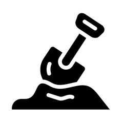 Archaeological dig solid icon