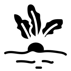 Beet plant solid icon