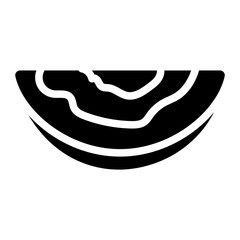 Slice of beet solid icon