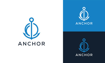 Initial letter FC Anchor logo design inspiration