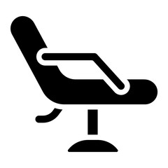 Salon chair solid icon