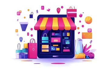 Obraz premium Set of illustrations concept with business concept. Workflow, growth, graphics. Business development, milestones, start-up. linear illustration Icons infographics. Landing page site print poster.