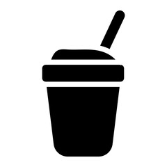Yogurt solid icon