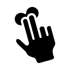 Double finger tap solid icon