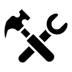 Maintenance tools solid icon