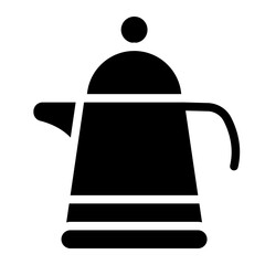 Electric kettle solid icon