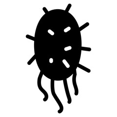Cancer cell solid icon