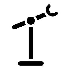 Stand mic solid icon