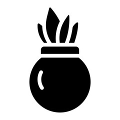 Circle pot solid icon