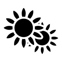 Sunflowers solid icon