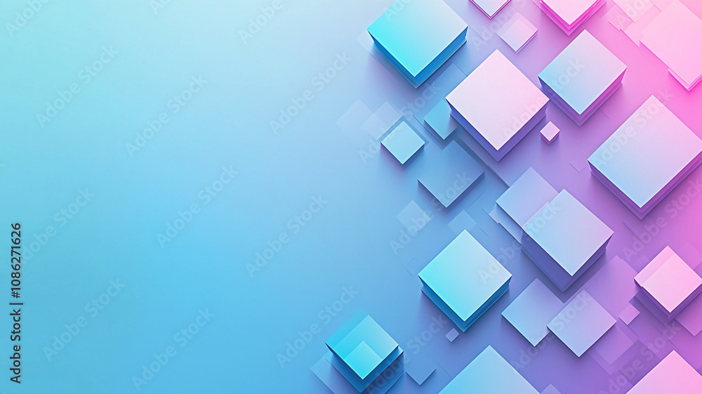 Poster colorful geometric shapes with soft gradients creating a modern background design for digital art