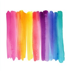 Fototapeta premium A colorful painting of a rainbow with each color being a different hue