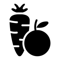 Healthy food solid icon