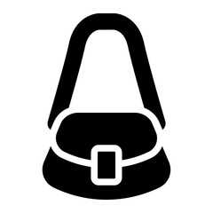 Saddle bag solid icon