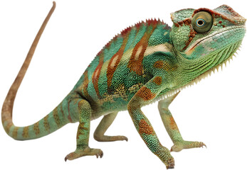 Naklejka premium Cute chameleon clipart for holiday, winter, and seasonal themed graphic design projects. 