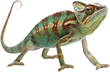 Naklejka premium Cute chameleon clipart for holiday, winter, and seasonal themed graphic design projects. 