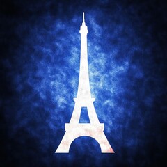 Panoramic Paris: French Flag with Olympic & Paralympic Games Logo, Eiffel Tower & Summer Vibes as Background