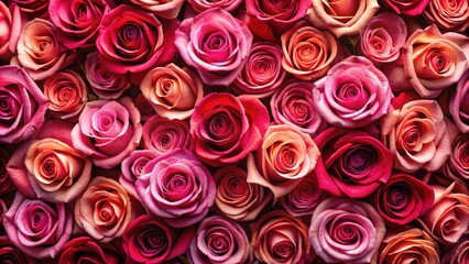 Fototapeta premium Vibrant rose background perfect for Valentine's Day or romantic designs, vibrant, rose, background, floral, Valentine's Day