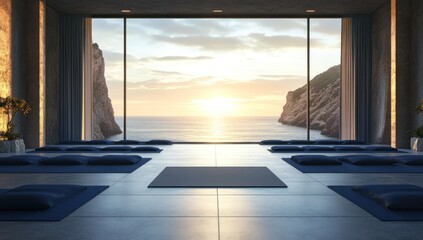 Fototapeta premium Yoga Studio with Ocean View
