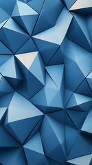 Obraz premium 3D Abstract Background Blue Triangles Geometric Shapes