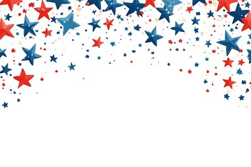 4th of July, Independence day - greeting design with USA patriotic colors firework burst rays. july, freedom, red, flag, patriotism, illustration, day, blue, design, background, event, poster,