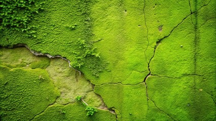 Cracked mossy green wall texture background, moss, green, wall, texture, cracked, rough, old, grunge, decayed, weathered