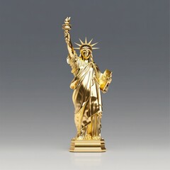 Iconic Statue of Liberty in New York, USA - Landmark Isolated on Background