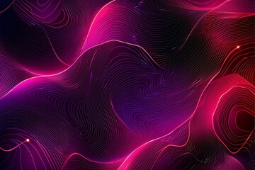 Fototapeta premium Vibrant Waves of Light: A Journey Through Abstract Digital Art
