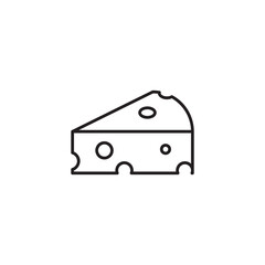Cheese icon vector, simple flat linear illustration for web and app..eps