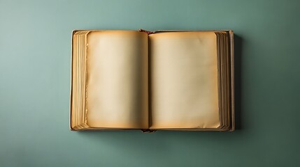 Opened book with Grungy Blank page
